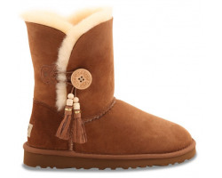 UGG BAILEY BUTTON CHARMS CHESTNUT