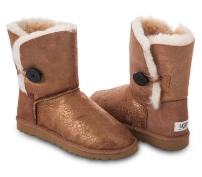 UGG BAILEY BUTTON FANCY CHESTNUT