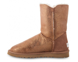 UGG BAILEY BUTTON FANCY CHESTNUT