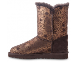 UGG BAILEY BUTTON FANCY CHOCOLATE