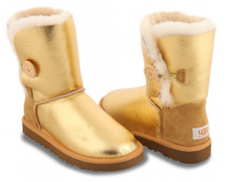 UGG BAILEY BUTTON GOLD