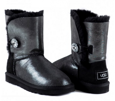 UGG BAILEY BUTTON GLITTER BLACK