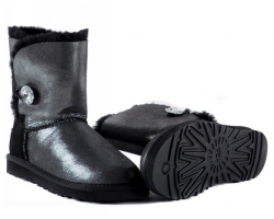 UGG BAILEY BUTTON GLITTER BLACK