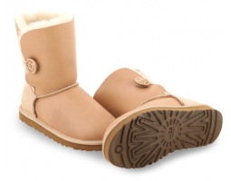 UGG BAILEY BUTTON METALLIC SAND