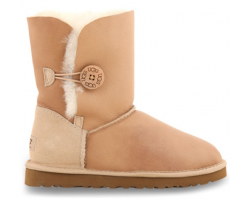 UGG BAILEY BUTTON METALLIC SAND