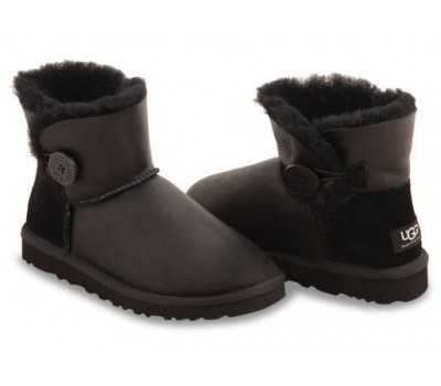 UGG BAILEY BUTTON MINI METALLIC BLACK