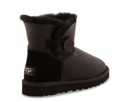 UGG BAILEY BUTTON MINI METALLIC BLACK