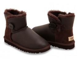 UGG BAILEY BUTTON MINI METALLIC CHOCOLATE