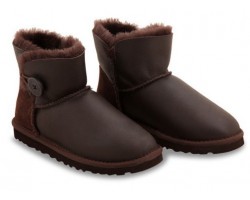 UGG BAILEY BUTTON MINI METALLIC CHOCOLATE