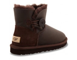 UGG BAILEY BUTTON MINI METALLIC CHOCOLATE