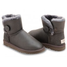 UGG BAILEY BUTTON MINI METALLIC GREY