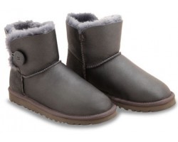 UGG BAILEY BUTTON MINI METALLIC GREY