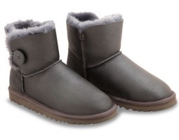 UGG BAILEY BUTTON MINI METALLIC GREY