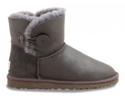 UGG BAILEY BUTTON MINI METALLIC GREY