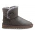 UGG BAILEY BUTTON MINI METALLIC GREY