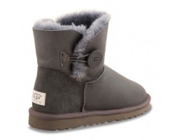 UGG BAILEY BUTTON MINI METALLIC GREY