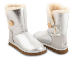 UGG BAILEY BUTTON SILVER