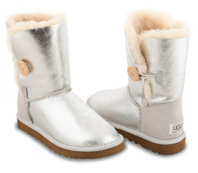 UGG BAILEY BUTTON SILVER