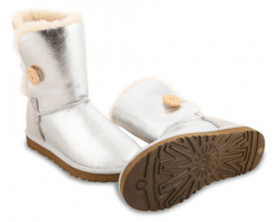 UGG BAILEY BUTTON SILVER