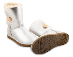 UGG BAILEY BUTTON SILVER