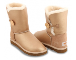 UGG BAILEY BUTTON SOFT GOLD