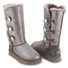 UGG BAILEY BUTTON TRIPLET GLITTER GREY