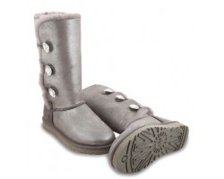 UGG BAILEY BUTTON TRIPLET GLITTER GREY