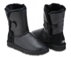 UGG BUTTON METALLIC BLACK