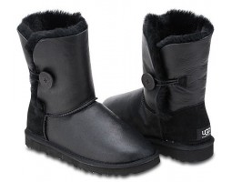 UGG BUTTON METALLIC BLACK