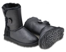 UGG BUTTON METALLIC BLACK