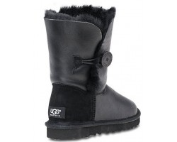 UGG BUTTON METALLIC BLACK