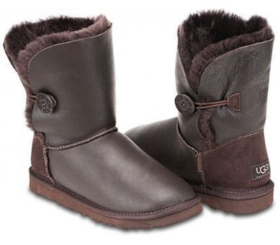 UGG BUTTON METALLIC CHOCOLATE