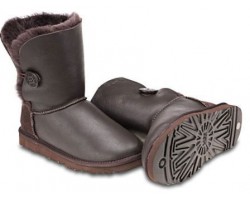 UGG BUTTON METALLIC CHOCOLATE