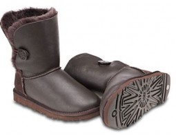 UGG BUTTON METALLIC CHOCOLATE