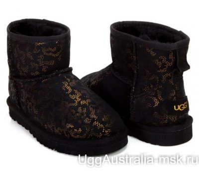 UGG CLASSIC MINI CONIFER BLACK