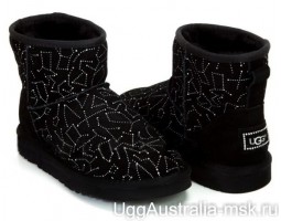 UGG CLASSIC MINI CONSTELLATION BLACK