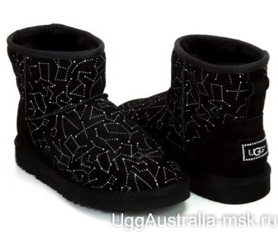 UGG CLASSIC MINI CONSTELLATION BLACK