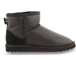 UGG CLASSIC MINI METALLIC BLACK