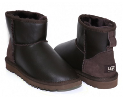 UGG CLASSIC MINI METALLIC CHOCOLATE