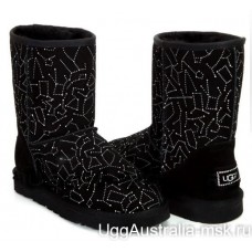 UGG CLASSIC SHORT CONSTELLATION BLACK