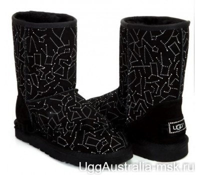 UGG CLASSIC SHORT CONSTELLATION BLACK