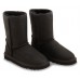 UGG CLASSIC SHORT LEATHER BLACK