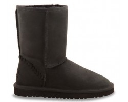 UGG CLASSIC SHORT LEATHER BLACK