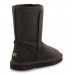 UGG CLASSIC SHORT LEATHER BLACK