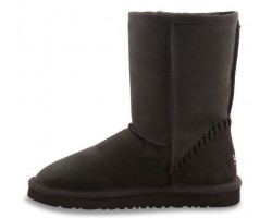 UGG CLASSIC SHORT LEATHER BLACK