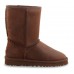 UGG CLASSIC SHORT LEATHER CHOCOLATE