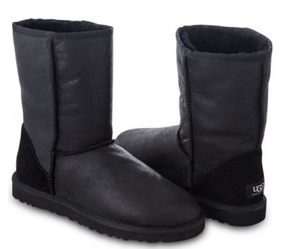 UGG CLASSIC SHORT METALLIC BLACK