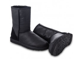 UGG CLASSIC SHORT METALLIC BLACK