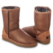 UGG CLASSIC SHORT METALLIC CHESTNUT