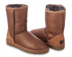 UGG CLASSIC SHORT METALLIC CHESTNUT